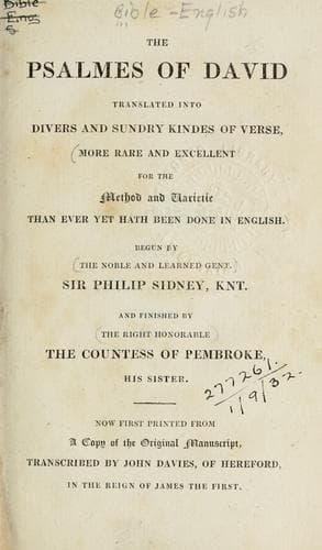 The Psalmes of David, translated into divers and sundry kindes of verse ...