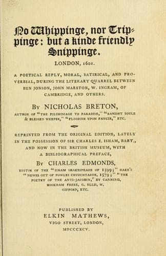 No whippinge, nor trippinge