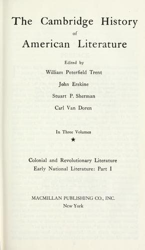 The Cambridge history of American literature
