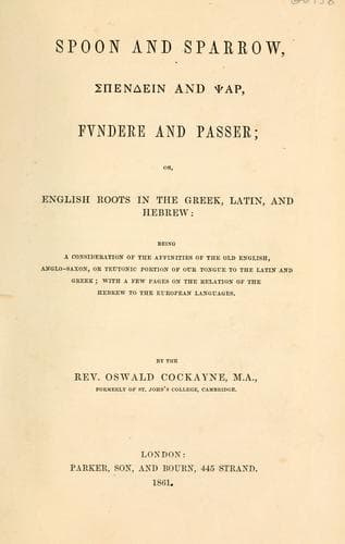 Spoon and sparrow,         and     fvndere and passer