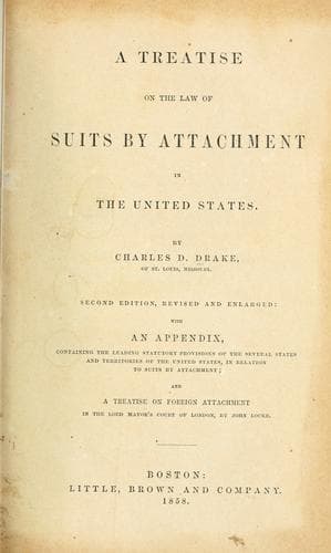 A treatise on the law of suits by attachment