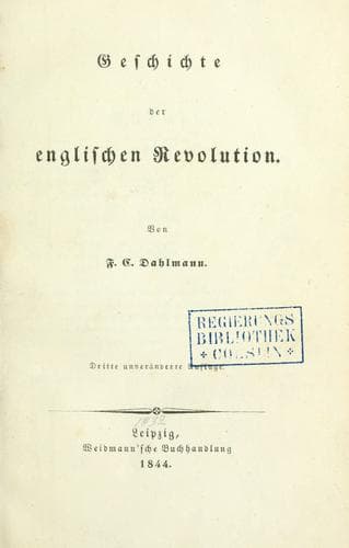 Geschichte der englischen Revolution