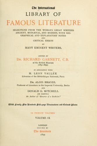 The International library of famous literature