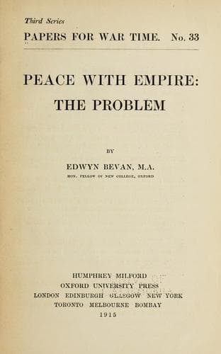 Peace with empire