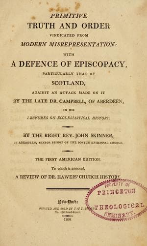 Primitive truth and order vindicated from modern misrepresentation