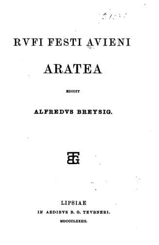 Rufi Festi Avieni Aratea