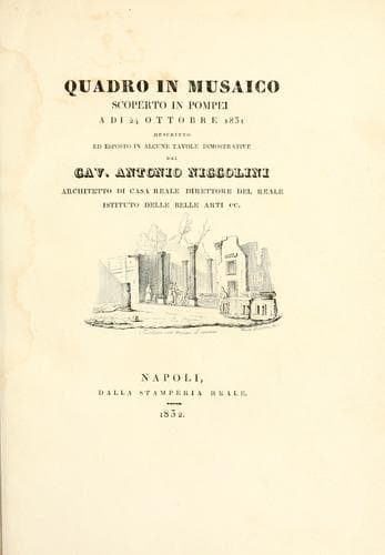 Quadro in musaico scoperto in Pompei a di 24 ottobre 1831