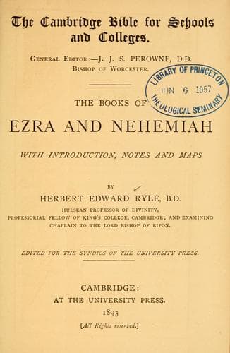 The Books of Ezra and Nehemiah