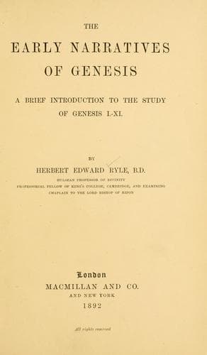 The early narratives of Genesis