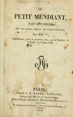 Le petit mendiant