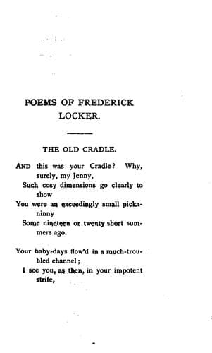 The Poems of Frederick Locker