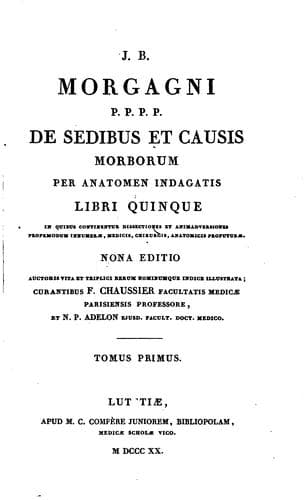 De sedibus et causis morborum per anatomen indagatis: libri quinque: in ...