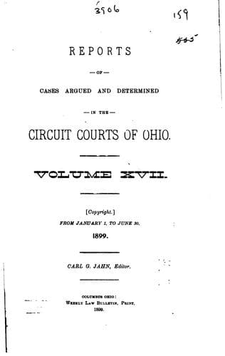 Reports of cases argued and determined in the Circuit courts of Ohio...v.1-22