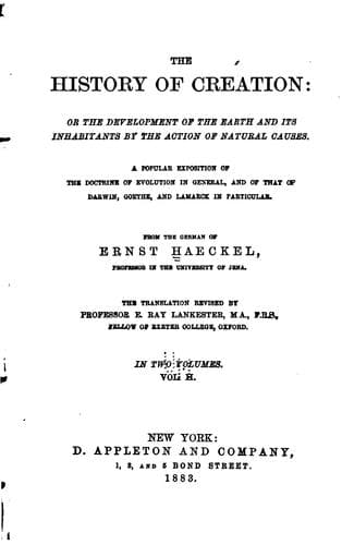 The History of Creation: Or, The Development of the Earth and Its ...