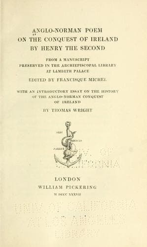 Anglo-Norman poem on the conquest of Ireland by Henry the Second