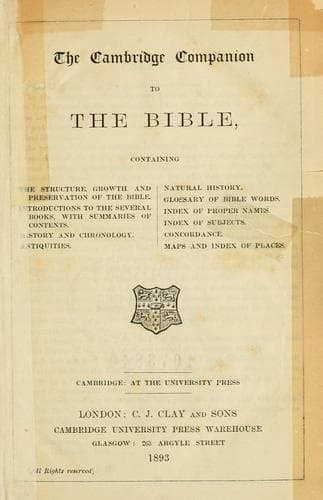 The Cambridge companion to the Bible