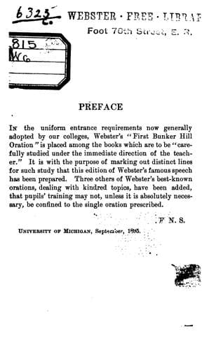 Daniel Webster's First Bunker Hill Oration: Together with Other Addresses Relating to the Revolution