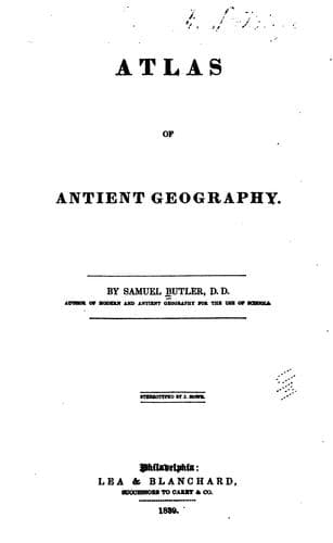 An Atlas of Antient Geography,