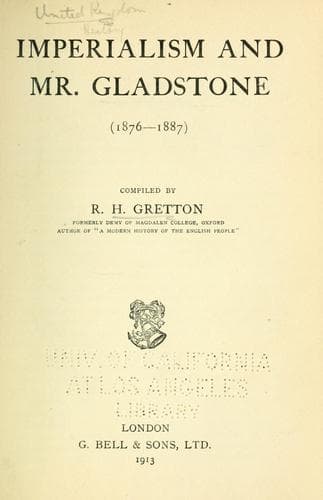 Imperialism and Mr. Gladstone (1876-1877)