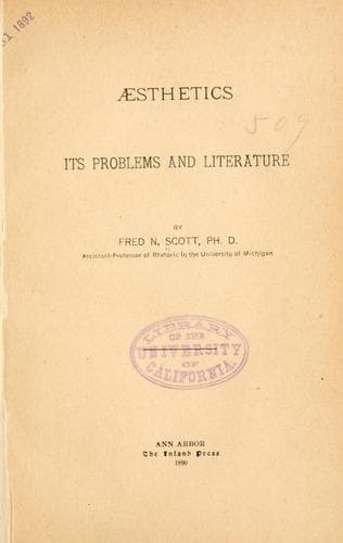 Aesthetics, its problems and literature ..