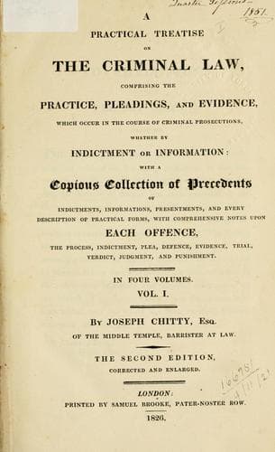 A practical treatise on the criminal law