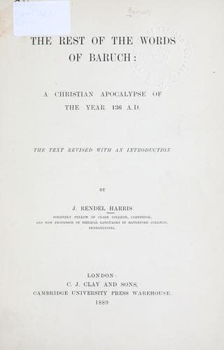 The Rest of the words of Baruch