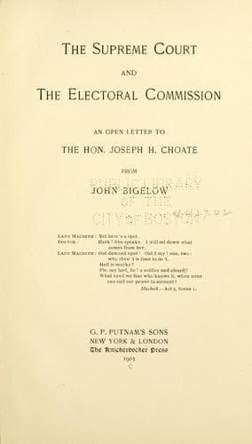 The Supreme court and the Electoral commission