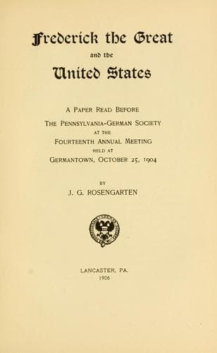 Frederick the Great and the United States