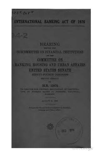 International banking act of 1976