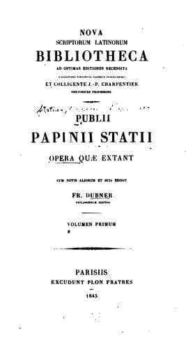 Publii Papinii Statii Opera quae extant