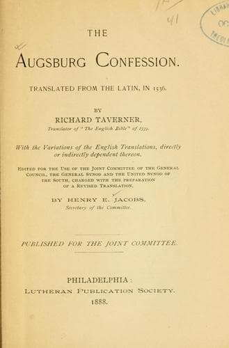 The Augsburg Confession