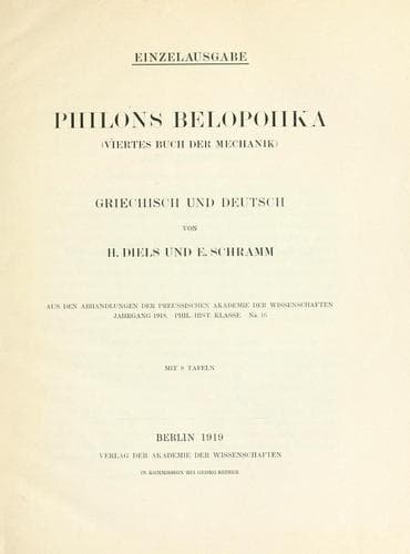 Philons Belopoiika