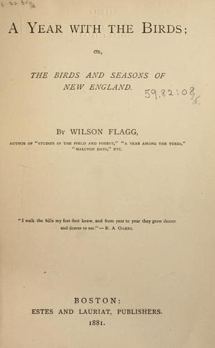 A year with the birds; or, The birds and seasons of New England