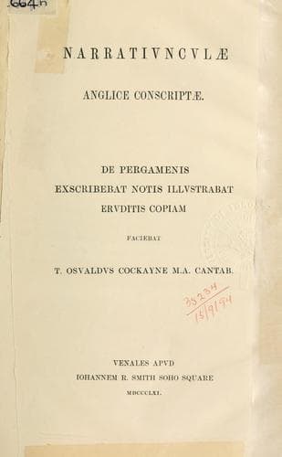 Narratiunculae Anglice conscriptae