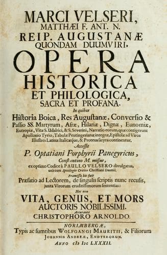 Opera historica et philologica, sacra et profana