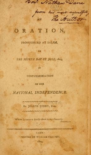 An oration, pronounced at Salem, on the fourth day of July, 1804