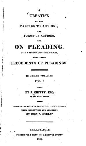 A treatise on the parties to actions, the forms of actions, and on pleading