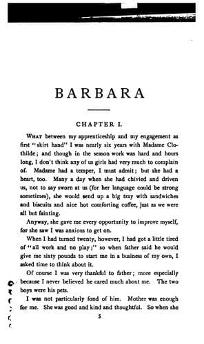 Barbara, a lady's maid and peeress