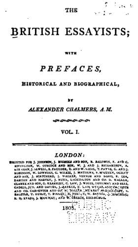 The British essayists
