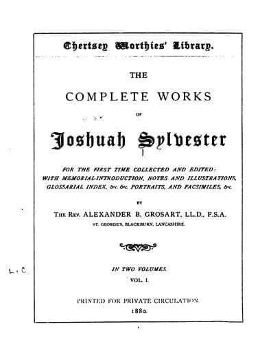 The complete works of Joshuah Sylvester