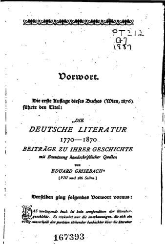 Die deutsche litteratur seit 1770