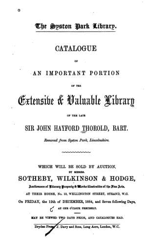The Syston Park library