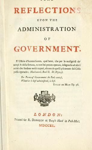 Some reflections upon the administration of government