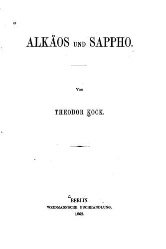 Alkäos und Sappho