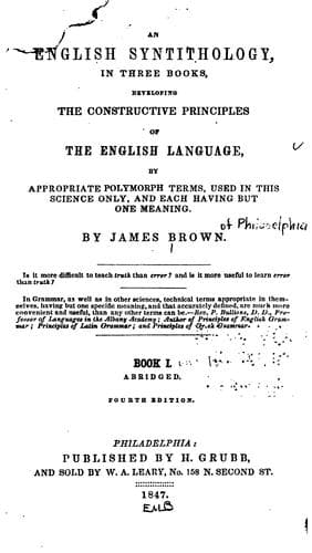 An English Syntithology