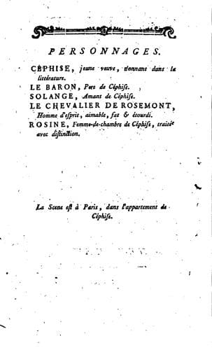 Céphise; ou, L'erreur de l'esprit; comédie en un acte et en prose ...: ou L ..