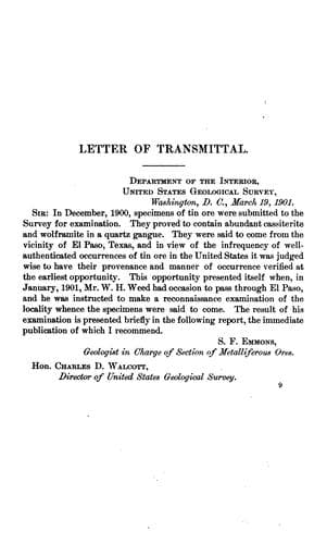 The El Paso Tin Deposits