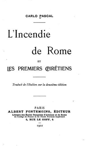 L'incendie de Rome et les premiers chrétiens