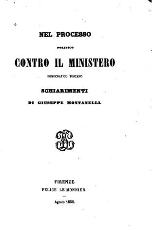 Nel processo politico contro il ministero: democratico toscano schiarimenti