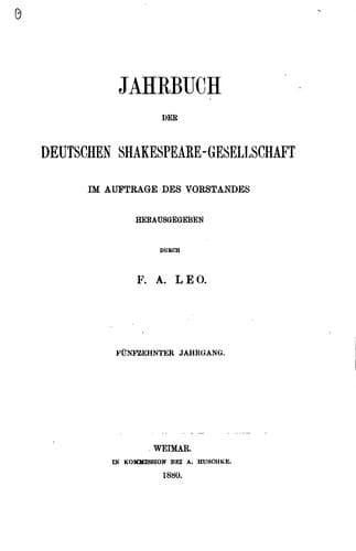 Jahrbuch der Deutschen Shakespeare-Gesellschaft